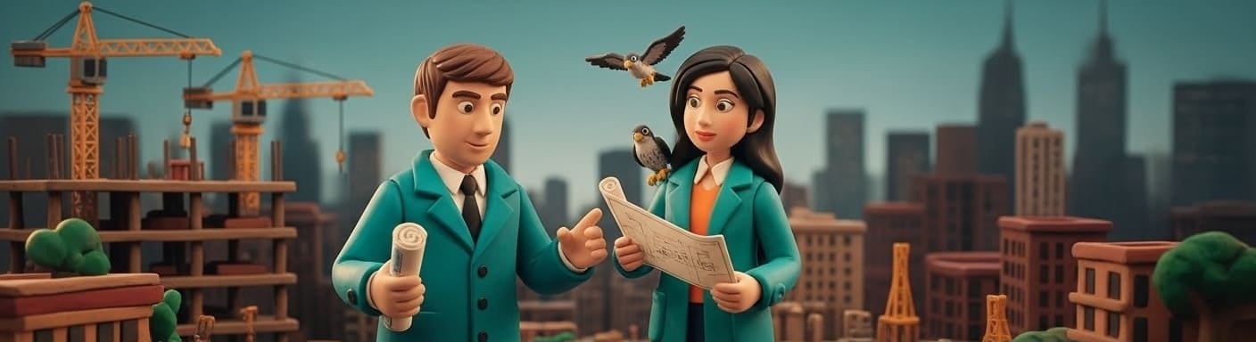 Architect blueprint banner